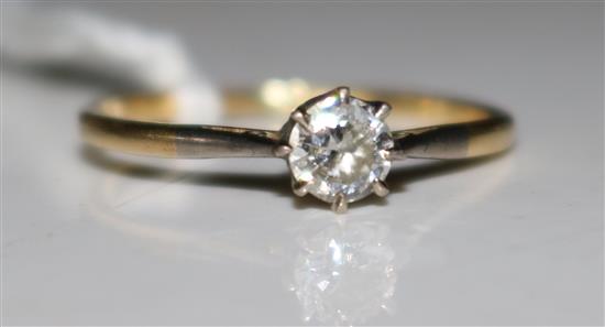18ct gold solitaire diamond ring